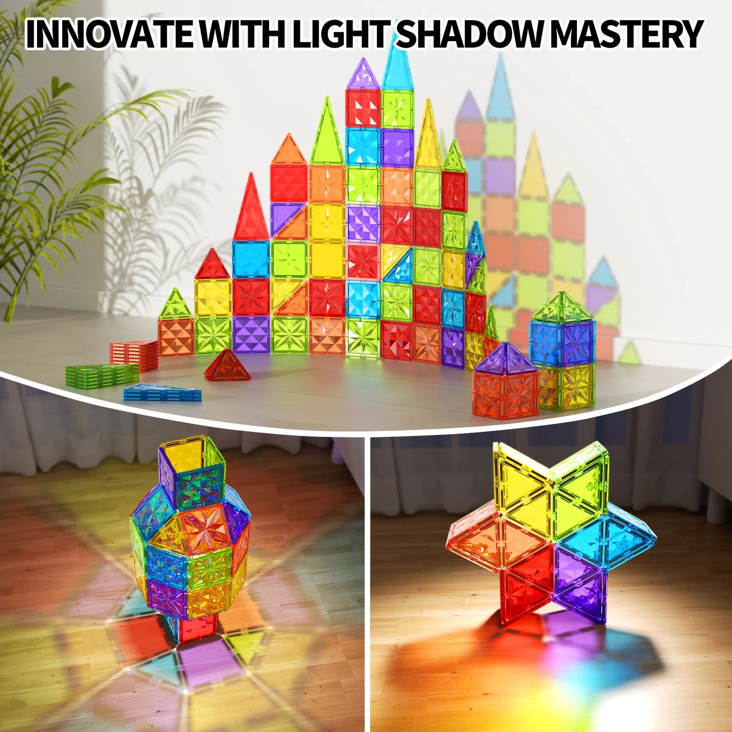 Colorful window magnetic block, children's strong magnetic block puzzle, baby puzzle assembly, boys' and girls' toys