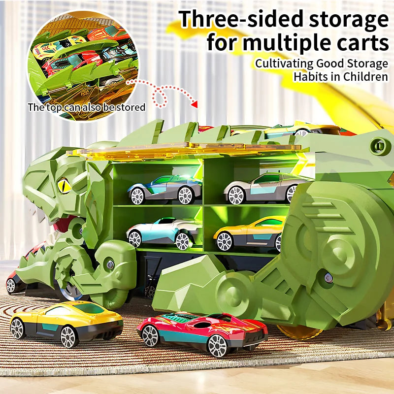 Children's Dinosaur Track Toy Car Boy Puzzle Tyrannosaurus Rex Project Car Boy 3-6 Year Old Baby Gift
