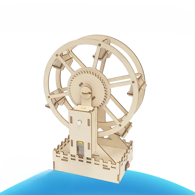 3D Wooden Puzzles Assembly Model Set Educational Toys for Boys & Girls