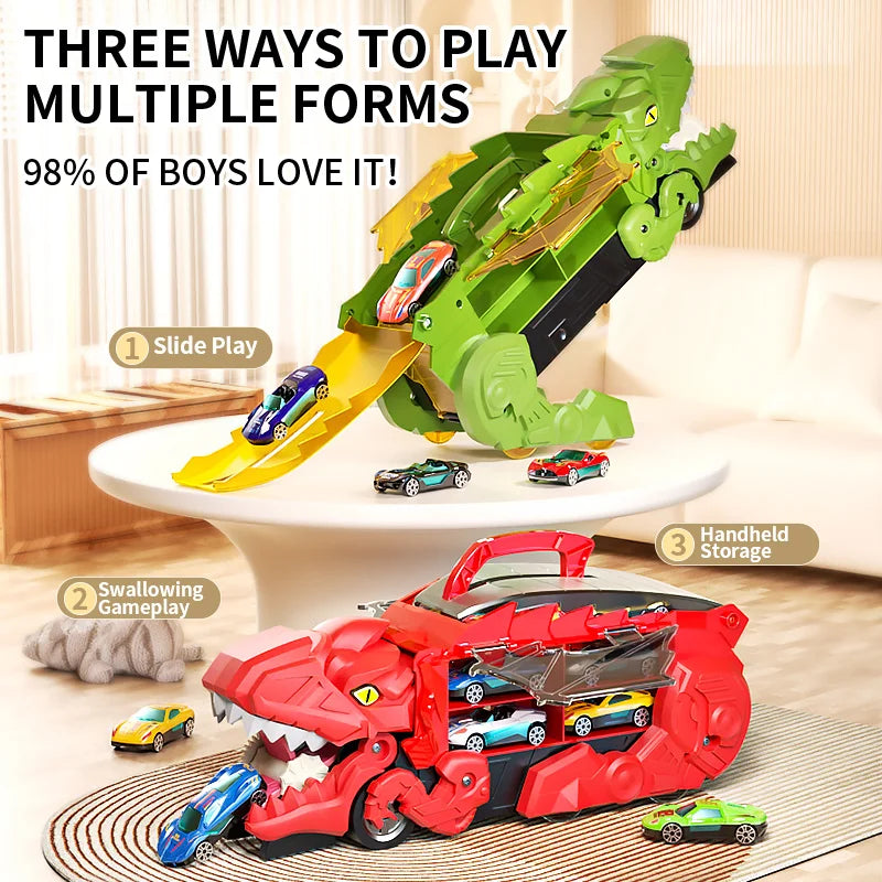 Children's Dinosaur Track Toy Car Boy Puzzle Tyrannosaurus Rex Project Car Boy 3-6 Year Old Baby Gift