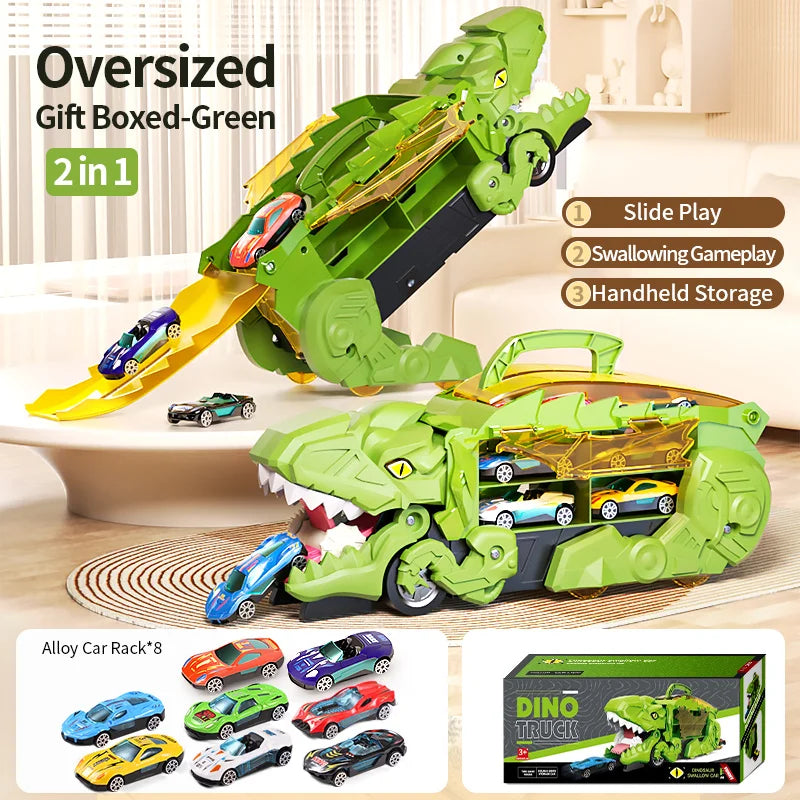 Children's Dinosaur Track Toy Car Boy Puzzle Tyrannosaurus Rex Project Car Boy 3-6 Year Old Baby Gift