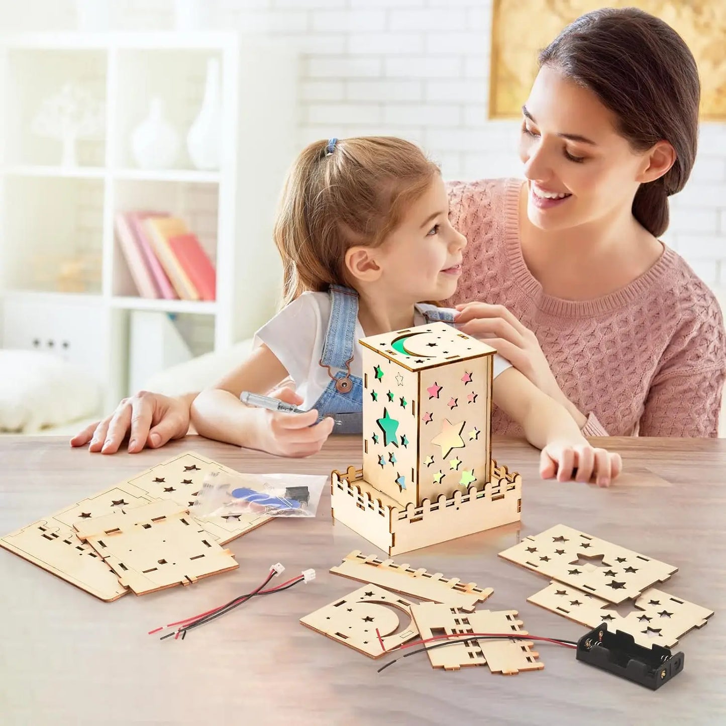 3D Wooden Puzzles Assembly Model Set Educational Toys for Boys & Girls