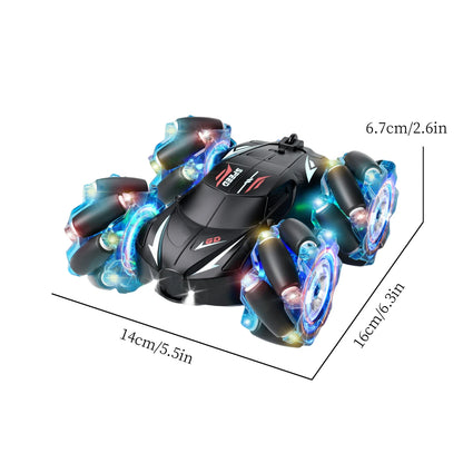 Children's gesture-sensing remote control double-sided drifting stunt car charging four-wheel drive off-road crash-resistant rac