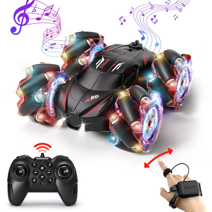 Children's gesture-sensing remote control double-sided drifting stunt car charging four-wheel drive off-road crash-resistant rac