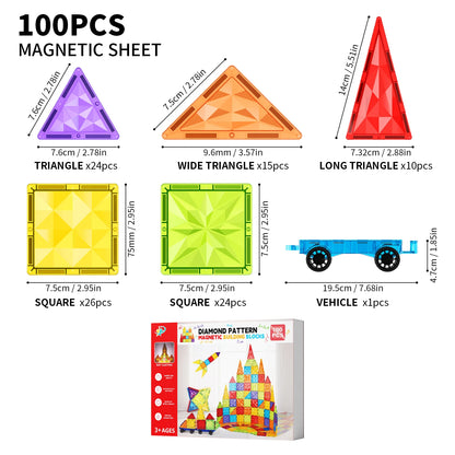 Colorful window magnetic block, children's strong magnetic block puzzle, baby puzzle assembly, boys' and girls' toys